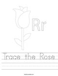 Trace the Rose Worksheet