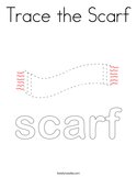 Trace the Scarf Coloring Page