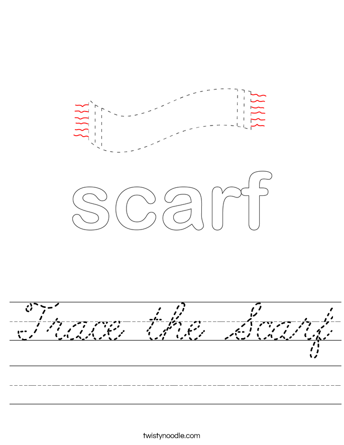 Trace the Scarf Worksheet