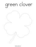  green clover Coloring Page