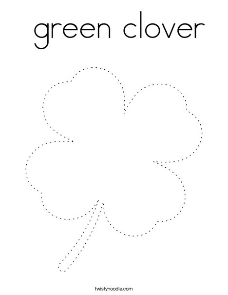 Trace the shamrock. Coloring Page