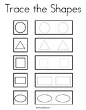Trace the Shapes Coloring Page