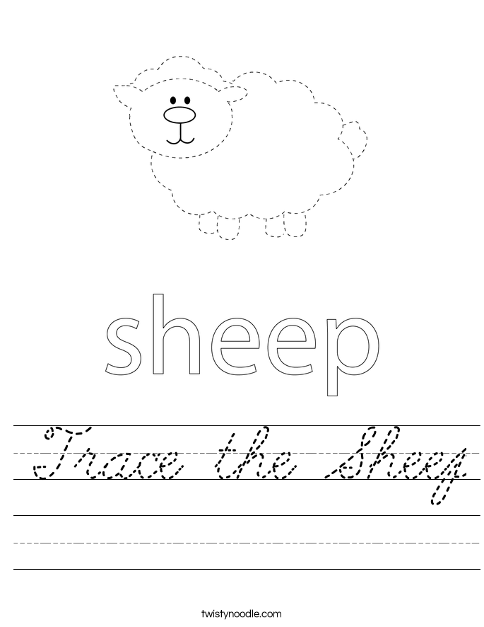 Trace the Sheep Worksheet