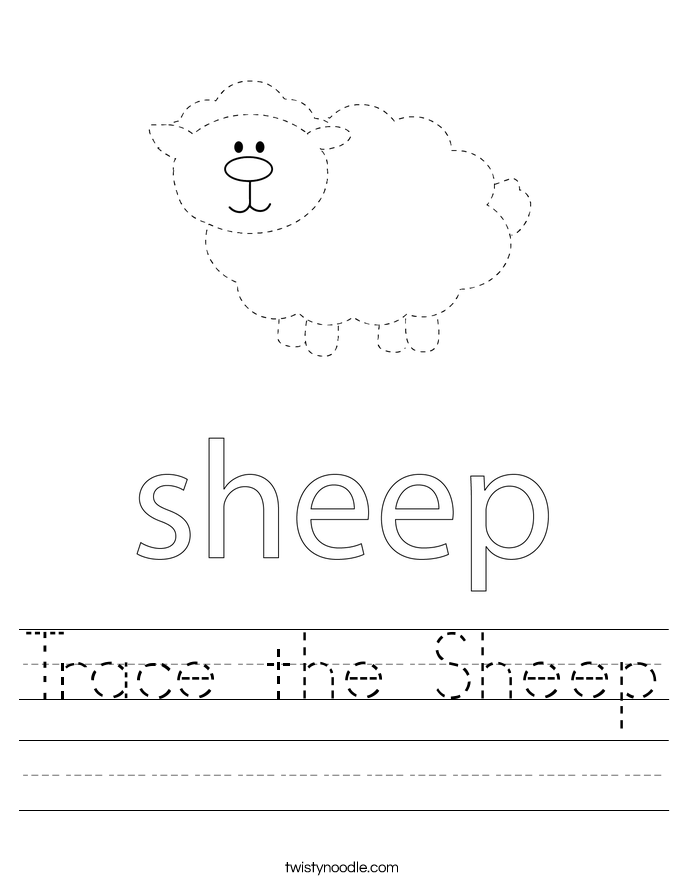 Trace the Sheep Worksheet
