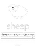 Trace the Sheep Handwriting Sheet