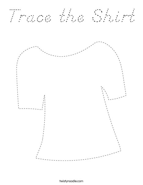 Trace the Shirt Coloring Page