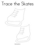 Trace the Skates Coloring Page
