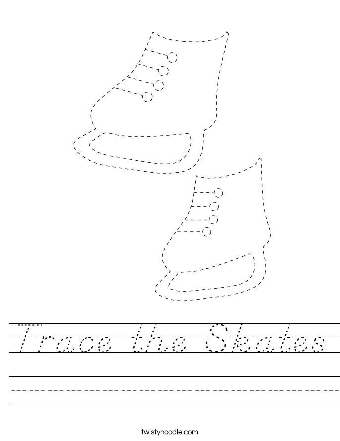 Trace the Skates Worksheet