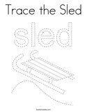 Trace the Sled Coloring Page