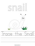 Trace the Snail Worksheet