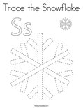 Trace the Snowflake Coloring Page