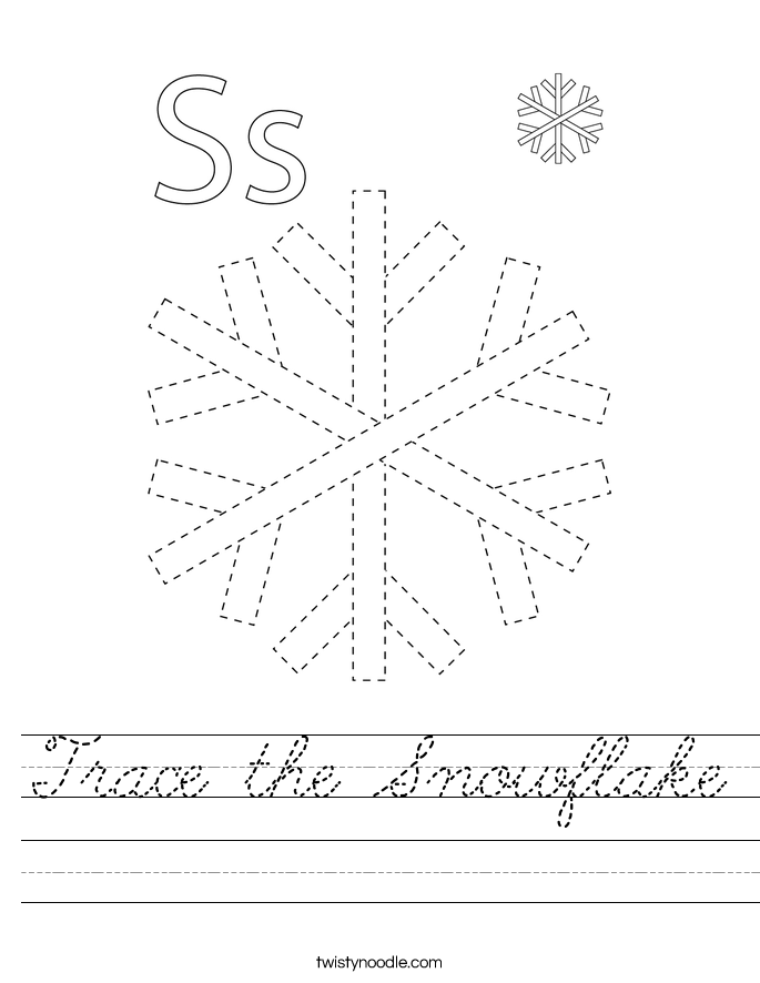 Trace the Snowflake Worksheet