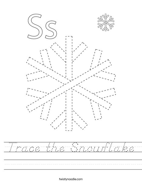 Trace the Snowflake Worksheet