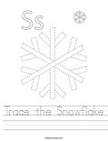 Trace the Snowflake Worksheet