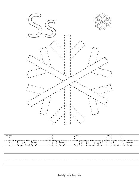 Trace the Snowflake Worksheet