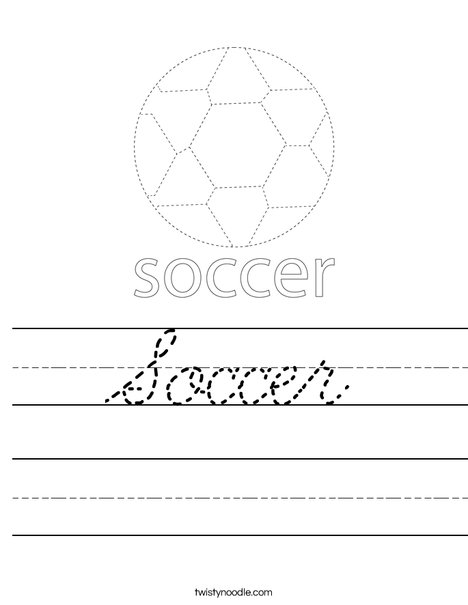 Trace the Soccer Ball Worksheet