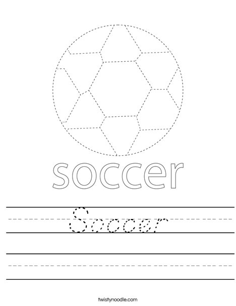 Trace the Soccer Ball Worksheet
