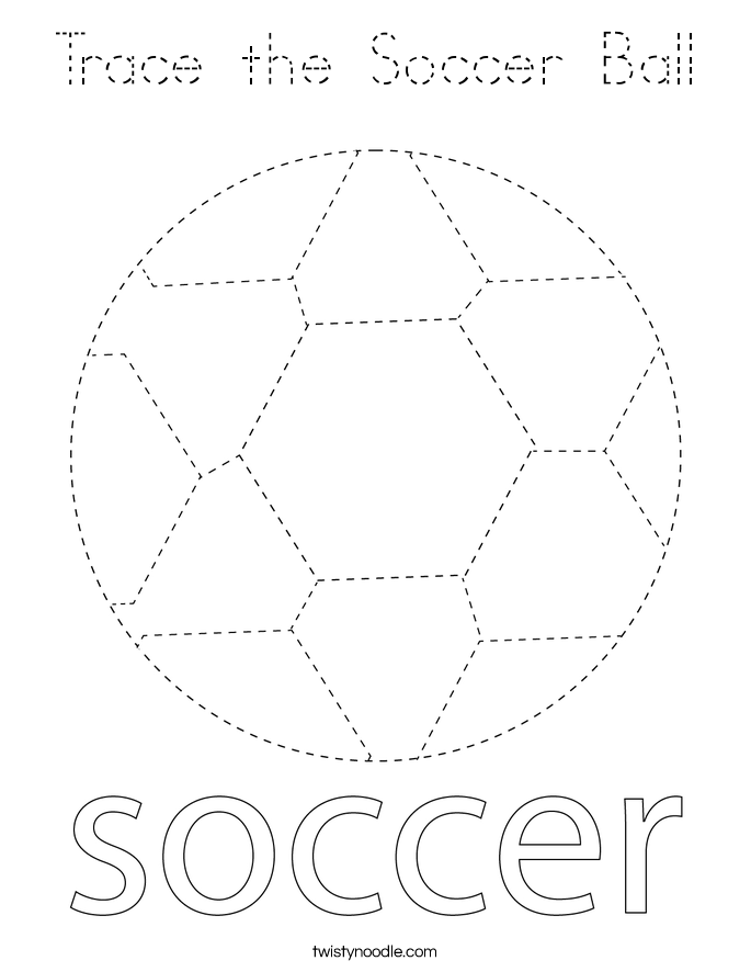 Trace the Soccer Ball Coloring Page