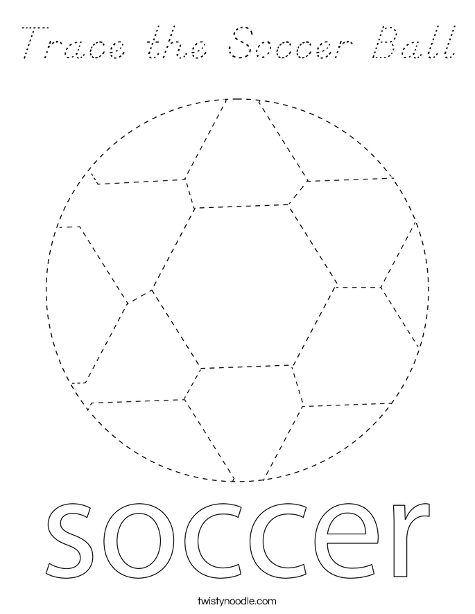 Trace the Soccer Ball Coloring Page