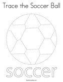 Trace the Soccer Ball Coloring Page