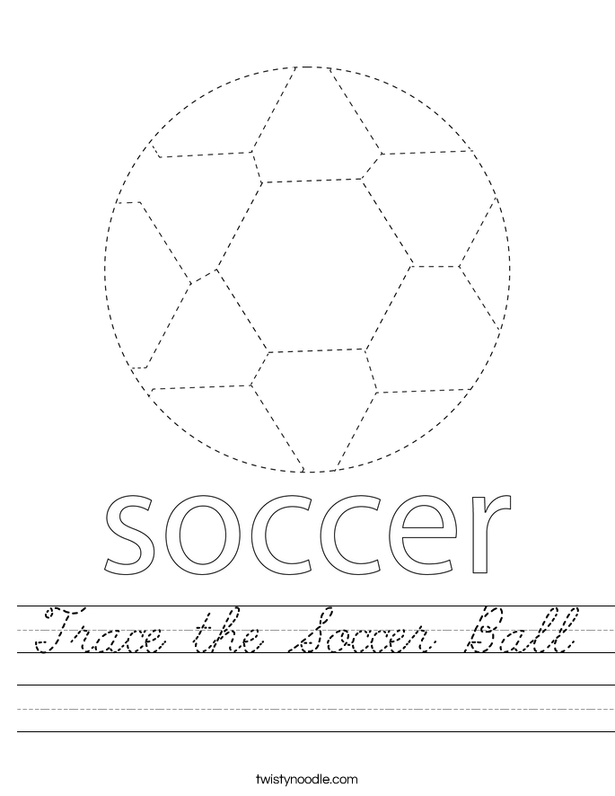 Trace the Soccer Ball Worksheet