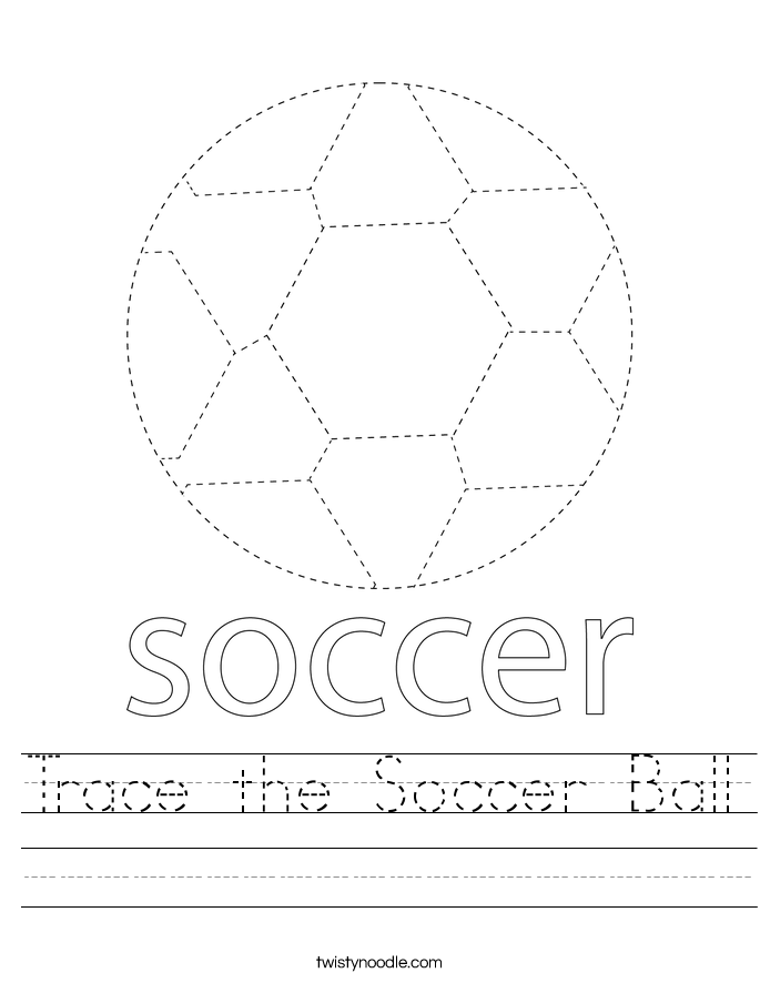 Trace the Soccer Ball Worksheet