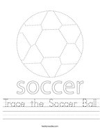 Trace the Soccer Ball Handwriting Sheet