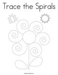 Trace the Spirals Coloring Page