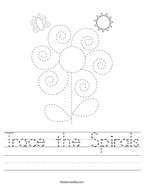 Trace the Spirals Handwriting Sheet