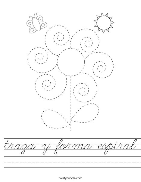 Trace the Spirals Worksheet