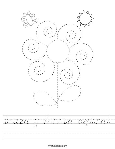 Trace the Spirals Worksheet