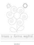 traza y forma espiral Worksheet