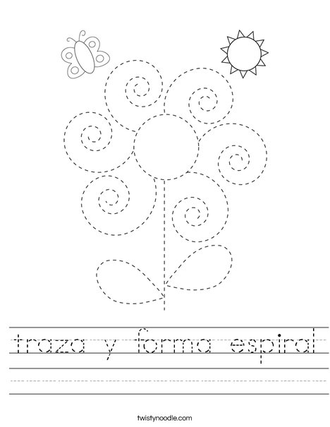 Trace the Spirals Worksheet