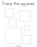 Trace the squares Coloring Page