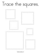 Trace the squares Coloring Page