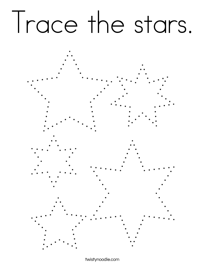 Trace The Stars Coloring Page Twisty Noodle Trace The Stars Coloring Page Twisty Noodle
