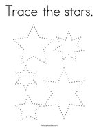 Trace the stars Coloring Page