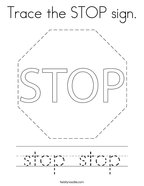 Trace the STOP sign Coloring Page