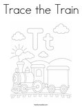 Trace the Train Coloring Page