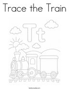 Trace the Train Coloring Page