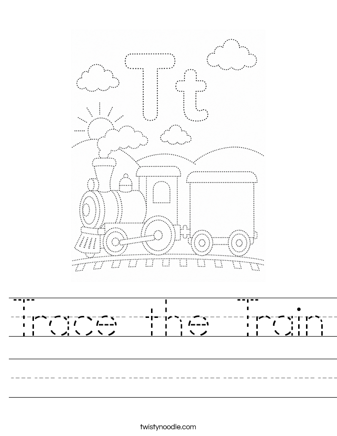 Trace the Train Worksheet