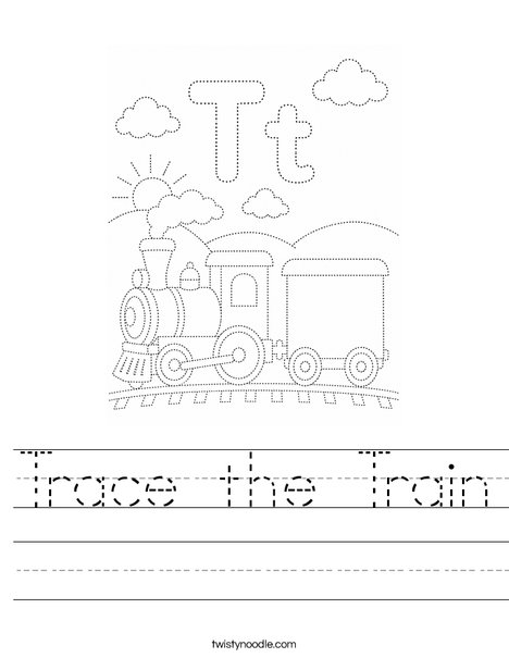 Trace the Train Worksheet