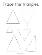 Trace the triangles Coloring Page