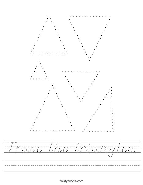 Trace the triangles. Worksheet
