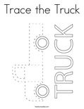 Trace the Truck Coloring Page