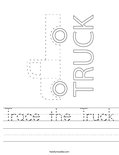 Trace the Truck Worksheet