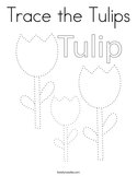 Trace the Tulips Coloring Page