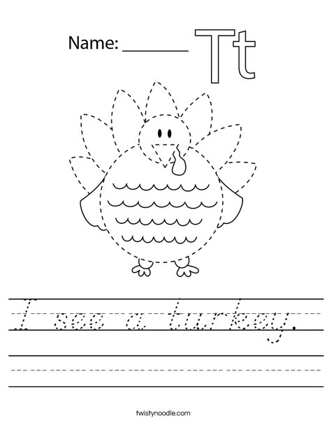Trace the Turkey Worksheet