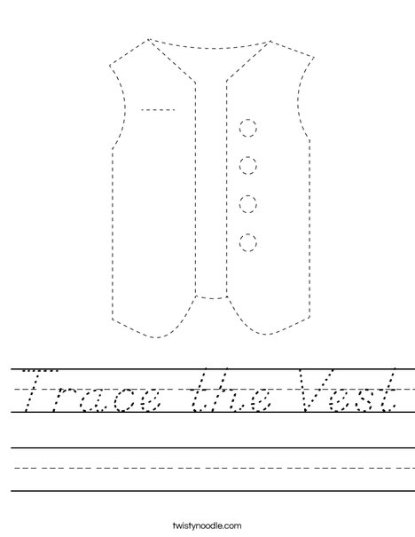 Trace the Vest Worksheet