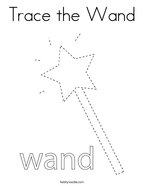 Trace the Wand Coloring Page